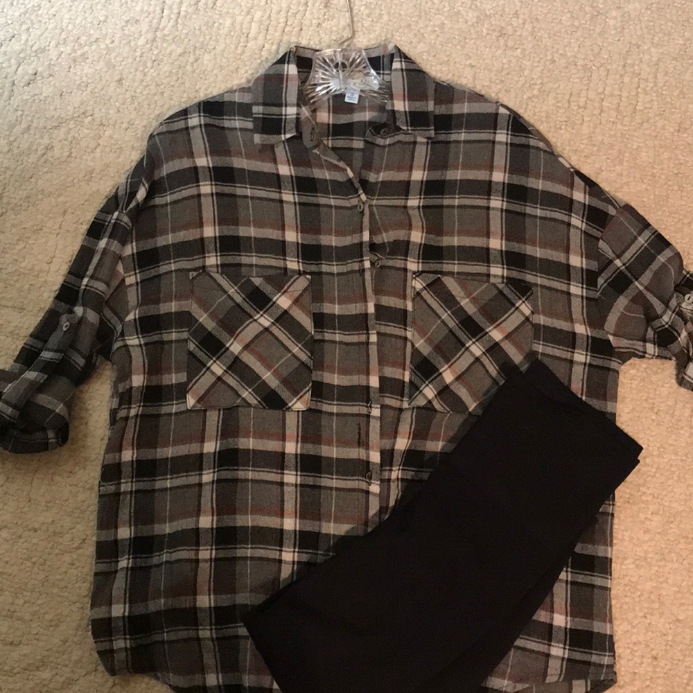 Chunky plaid button up